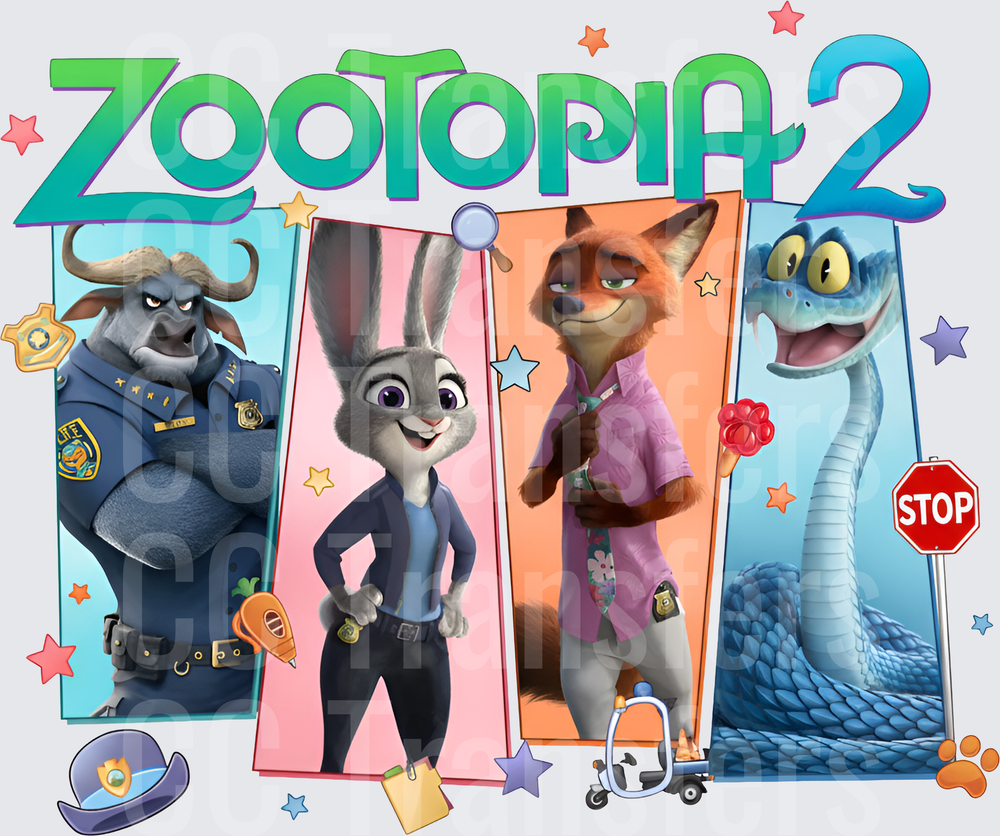 Character Lineup with Logo (DTF)