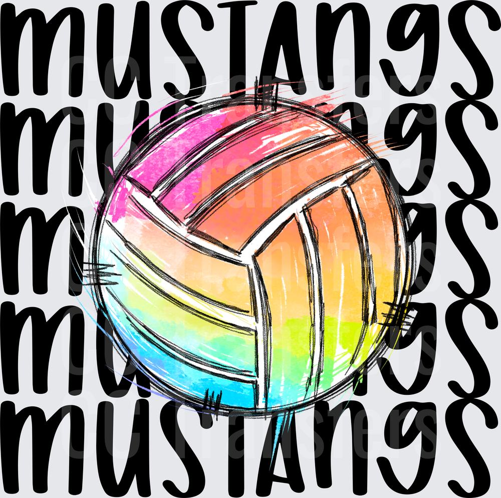 MUSTANGS VOLLEYBALL (DTF)