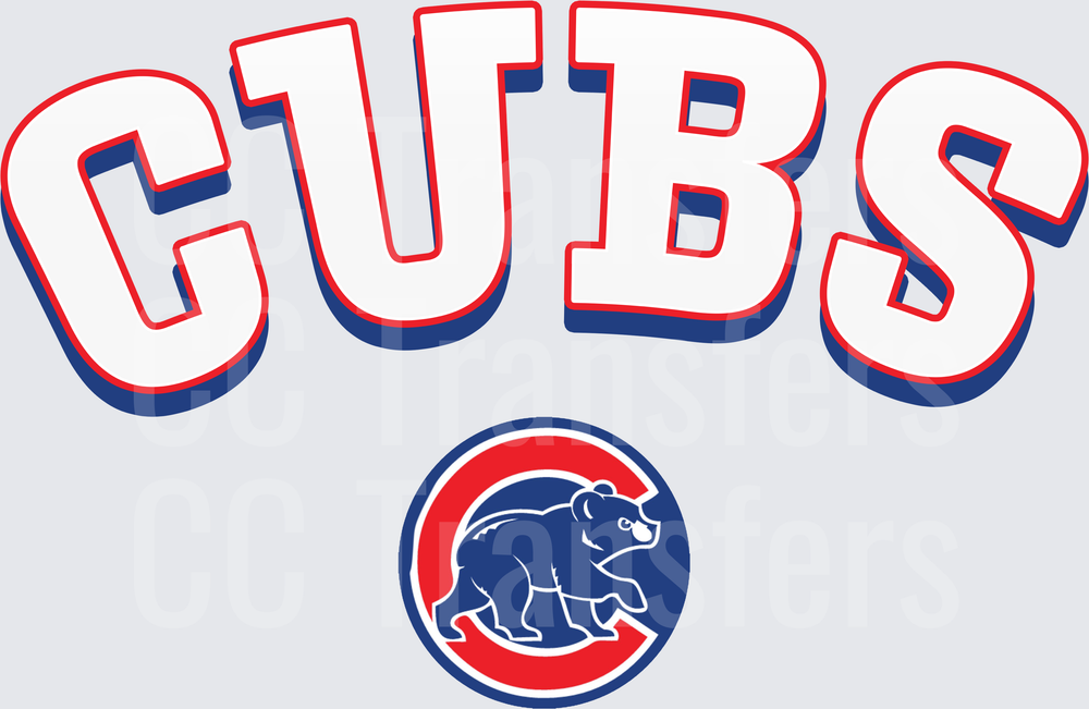 Chicago Baseball Team Arched Wordmark with Bear Logo (DTF)