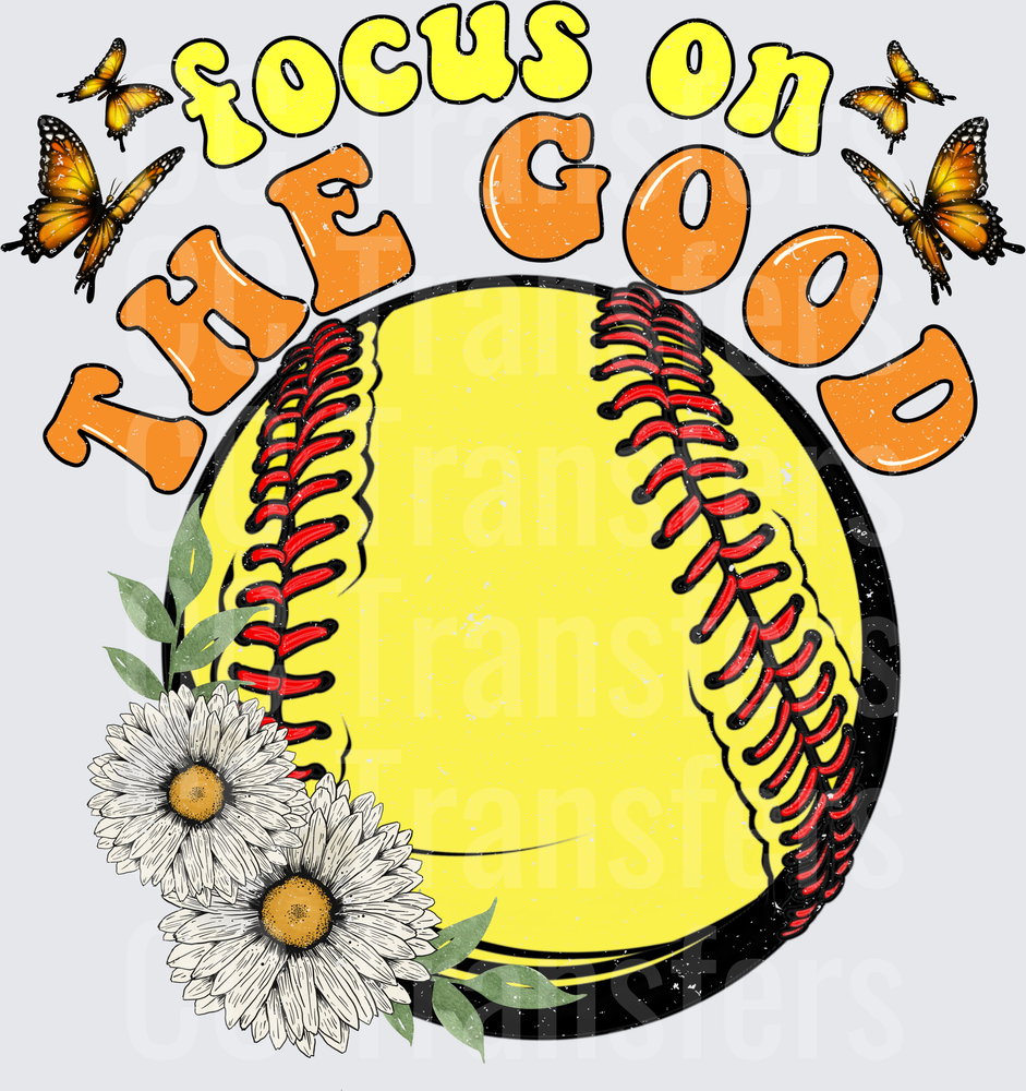 Focus On The Good Softball Daisies Butterflies (DTF)