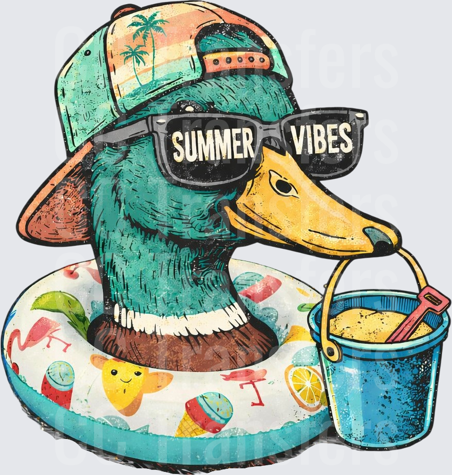 Cool Duck Summer Vibes Sunglasses Pool Float Beach (DTF)