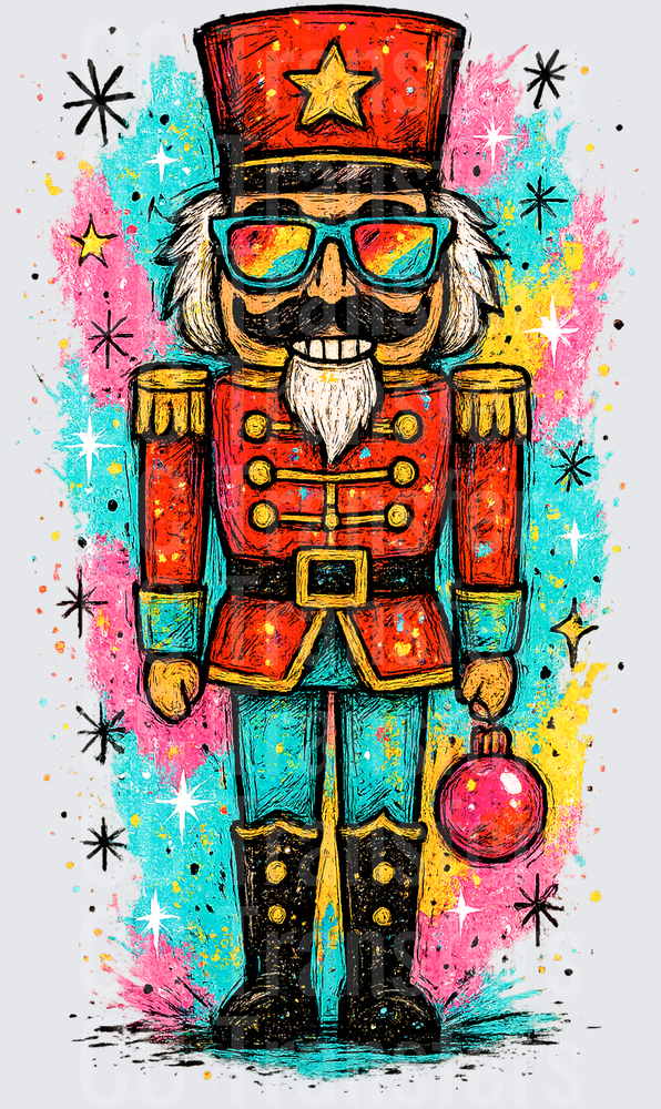 Cool Nutcracker Soldier with Sunglasses Christmas Ornament (DTF)