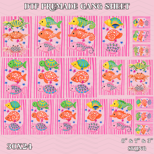 Youth Preppy Stripped Summer - 30x24 - PREMADE GANG SHEET