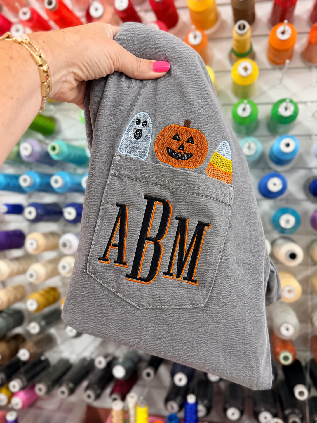 Halloween Monogram Pocket CC Tee