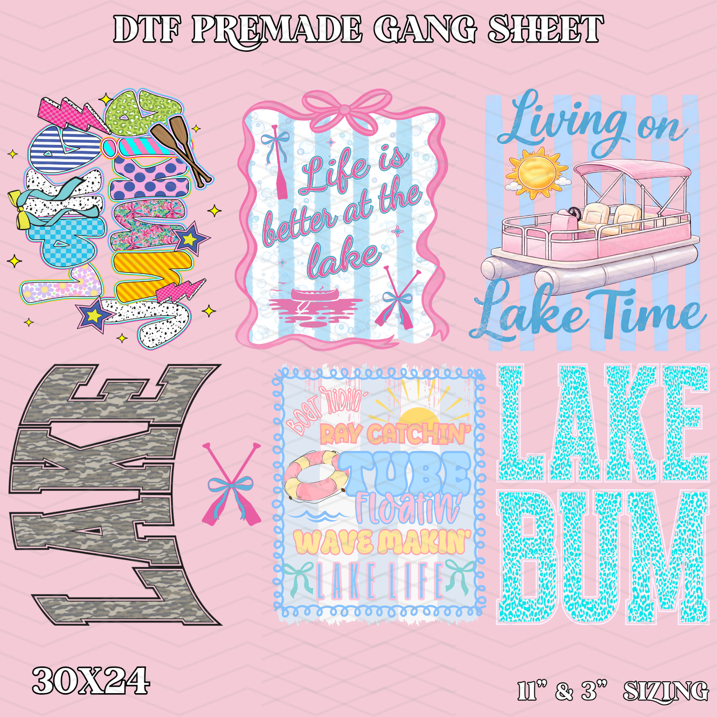 Lake Season - 30x24 -  PREMADE GANG SHEET