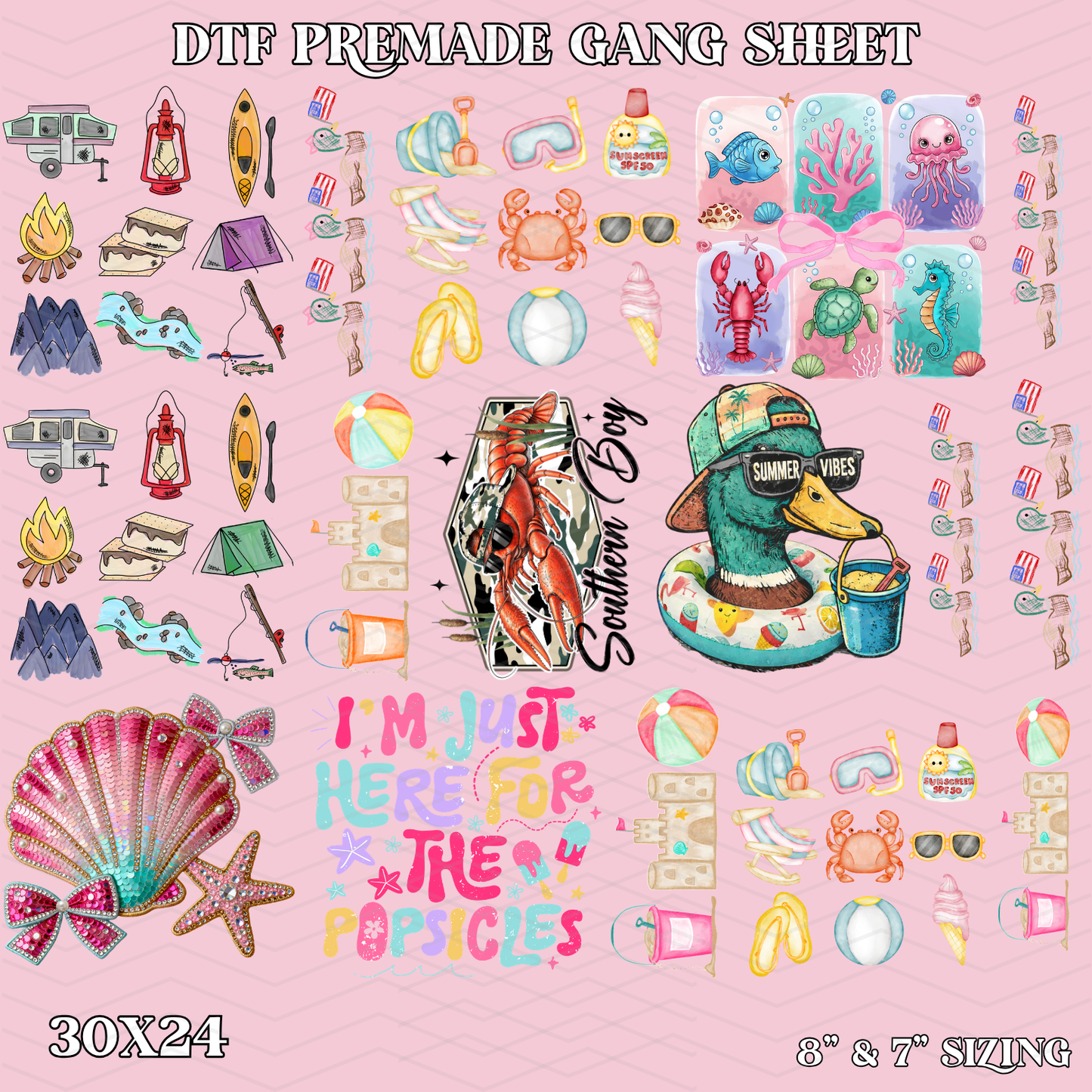 Youth Summer - 30x24 - PREMADE GANG SHEET