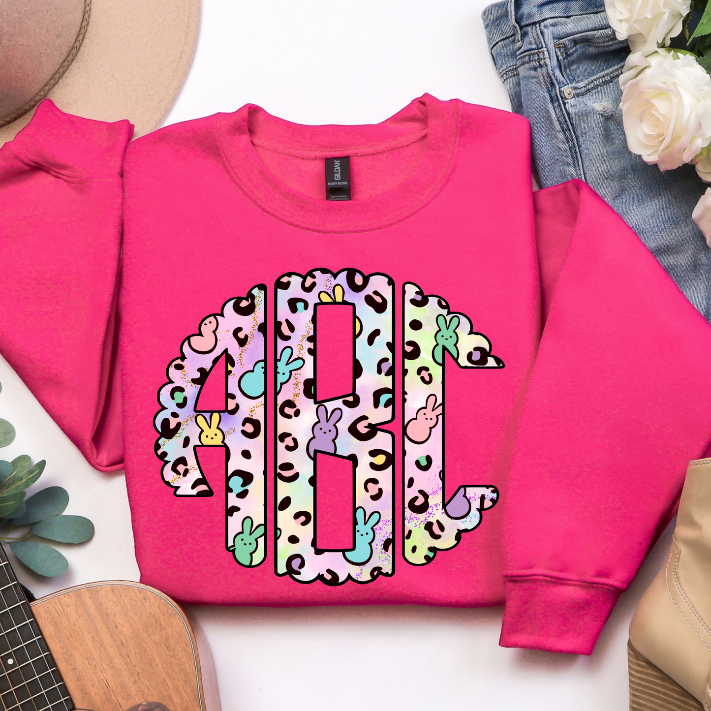 Easter Leopard - Custom Monogram Transfer