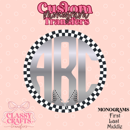 Metallic Racing - Custom Monogram Transfer