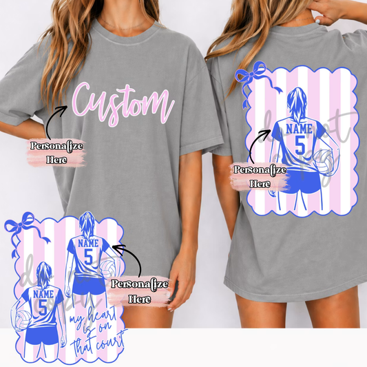 Preppy Volleyball Stripes -  ‼️Fully Customizable Transfer‼️