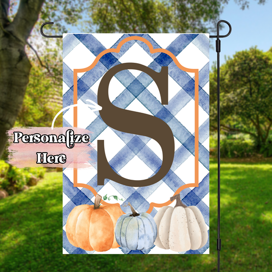 Fall Blue Pumpkin - 12x18 Inches - ‼️Fully Customizable Transfer‼️