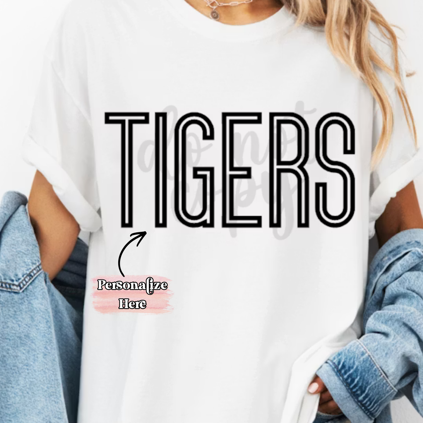 Oversized Outline Text -  ‼️Fully Customizable Transfer‼️