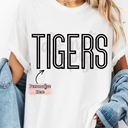 Oversized Outline Text -  ‼️Fully Customizable Transfer‼️