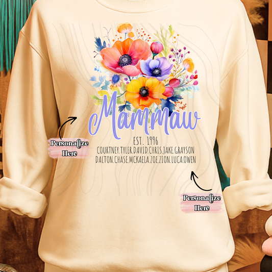 Floral Family Title -  ‼️Fully Customizable Transfer‼️