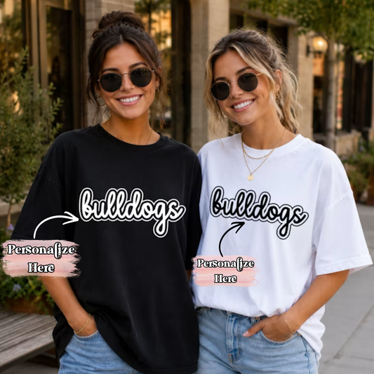 Cursive Outlined Text -  ‼️Fully Customizable Transfer‼️