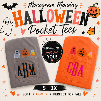 Halloween Monogram Pocket CC Tee