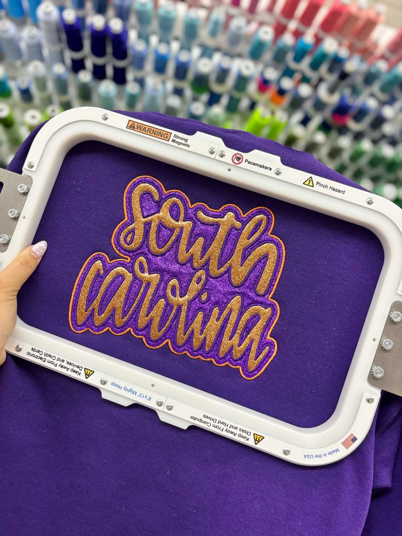 Glitter Applique South Carolina Embroidery