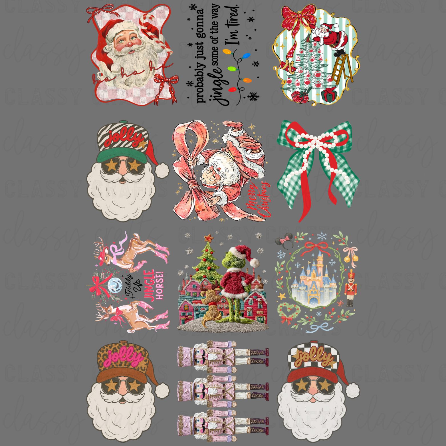 Giddy Up Jingle Horse - 30x48 - PREMADE GANG SHEET