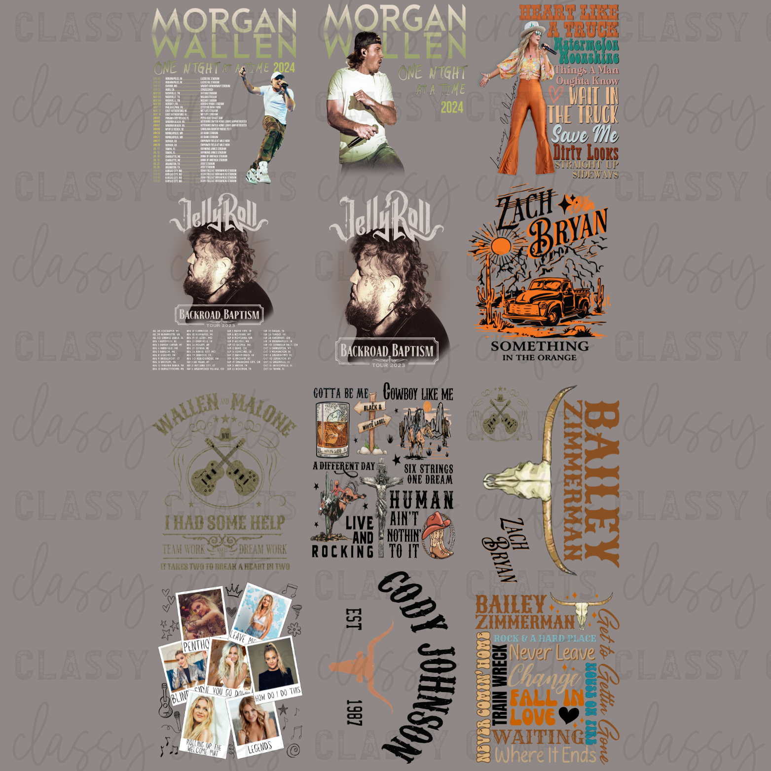 Country Concert - 30x48 - PREMADE GANG SHEET