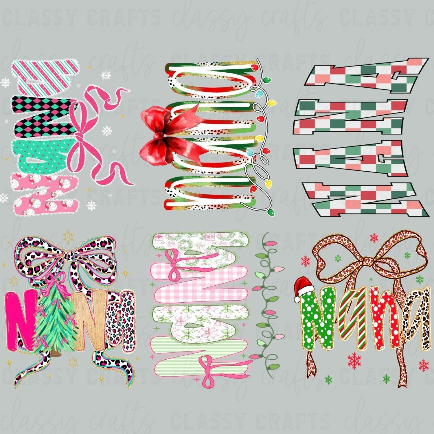 Nana Christmas 30x24 -  PREMADE GANG SHEET
