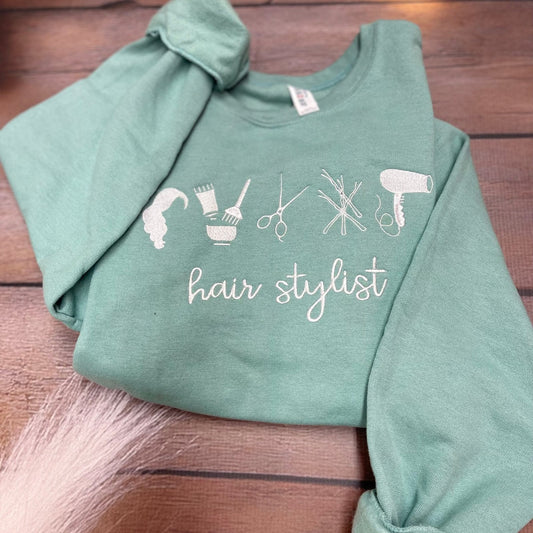 Hair Stylist???? Embroidered Apparel
