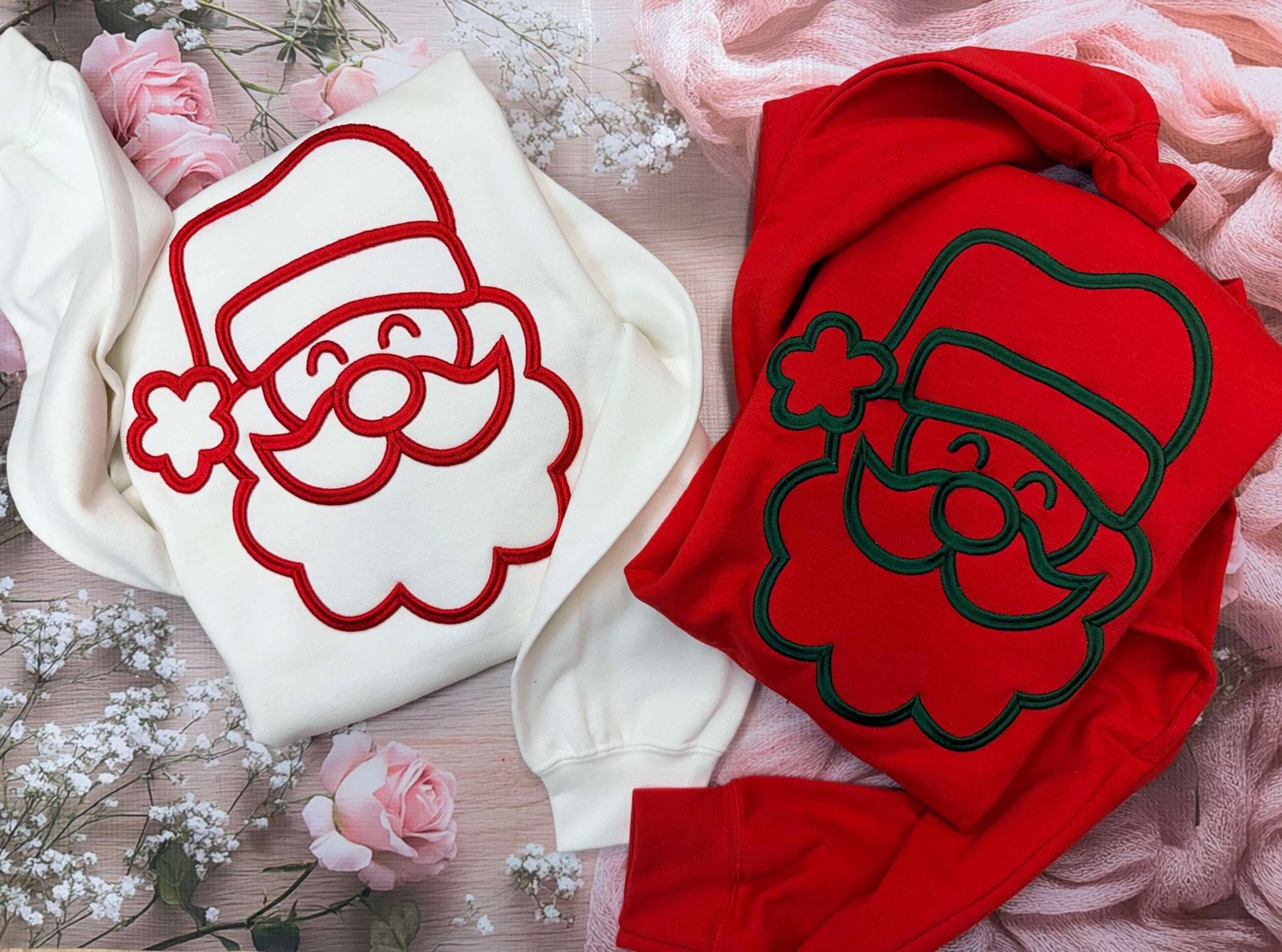 3D Puff Embroidered Santa