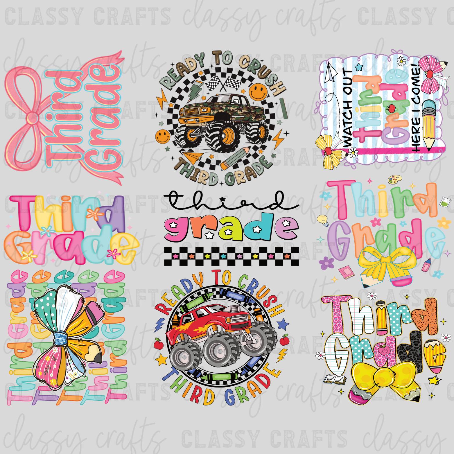 YOUTH Watch Out 3rd Grade - 30x24 - PREMADE GANG SHEET
