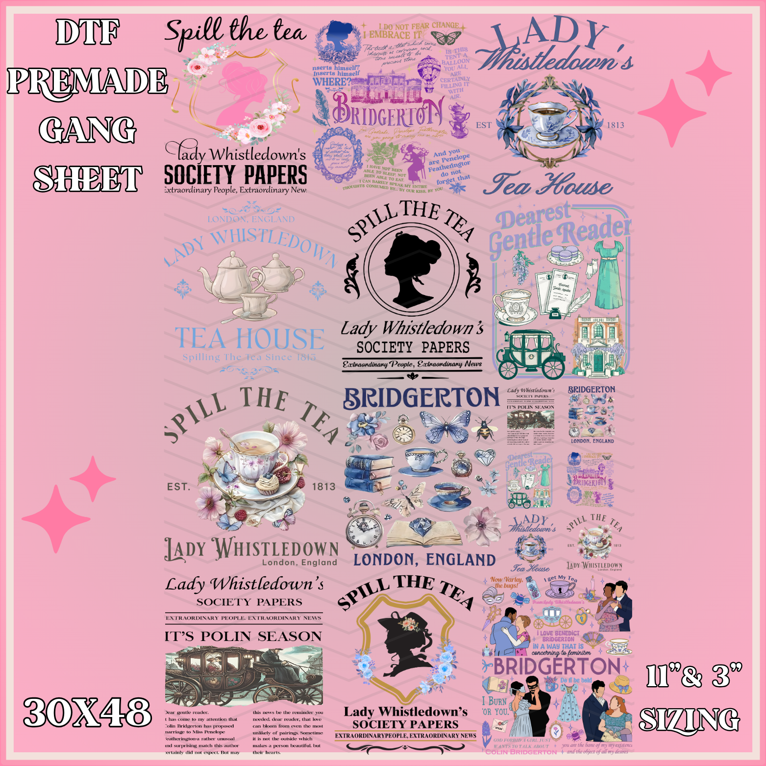High Society - 30x48 - PREMADE GANG SHEET