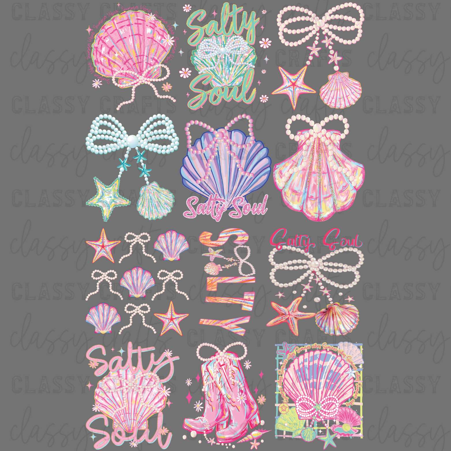 Pearl Summer - 30x48 - PREMADE GANG SHEET