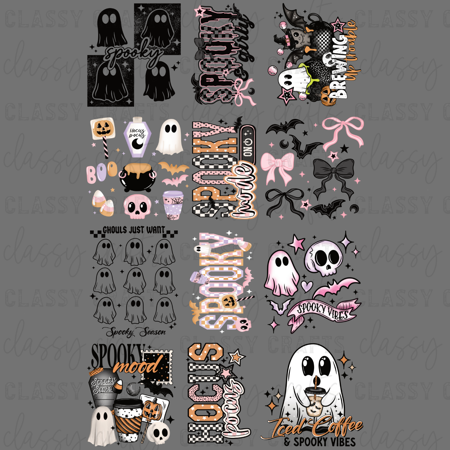Pastel Spooky Season - 30x48 - PREMADE GANG SHEET