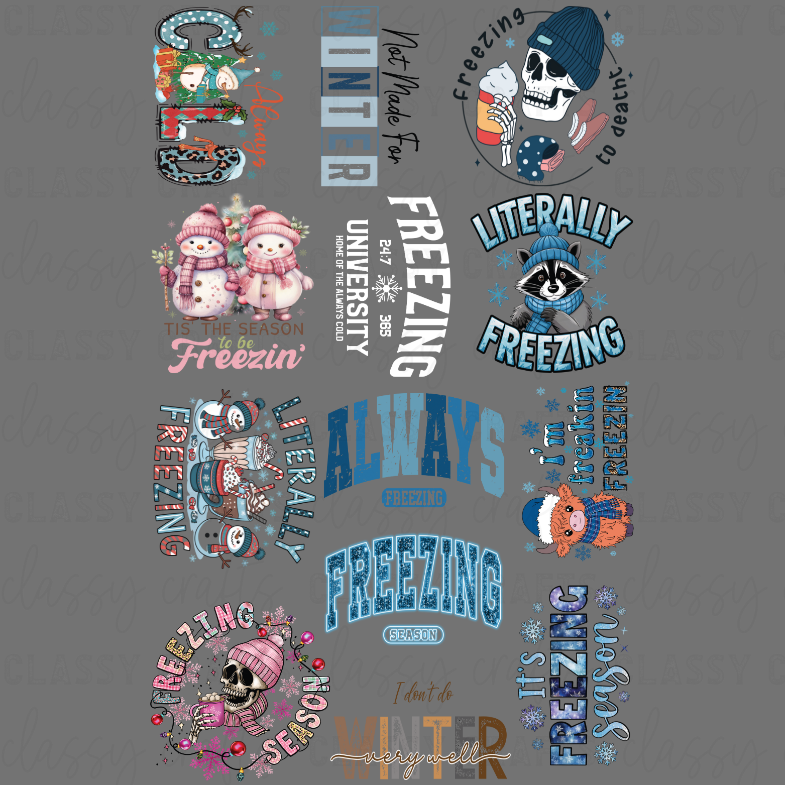 Freezing Season - 30x48 - PREMADE GANG SHEET
