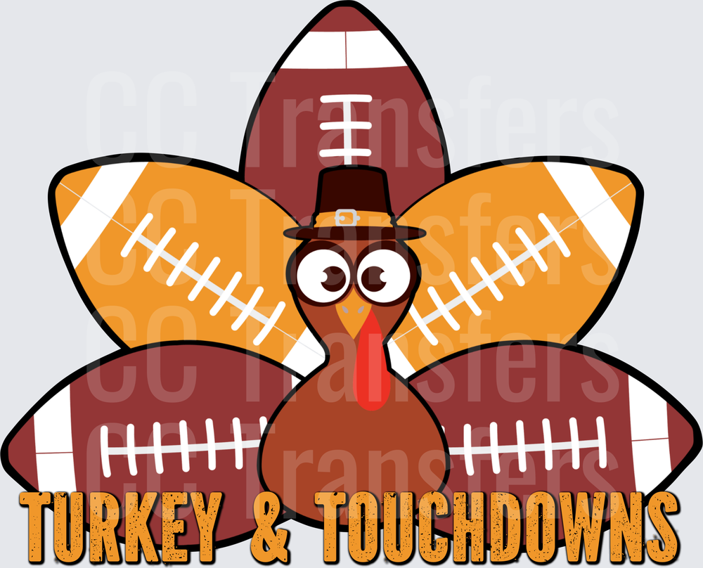 Turkey & Touchdowns Thanksgiving Football Fan (DTF)