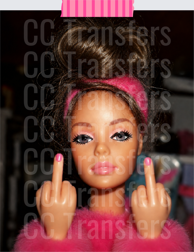 Sassy Fashion Doll Flipping Double Birds Pink Fur (DTF)