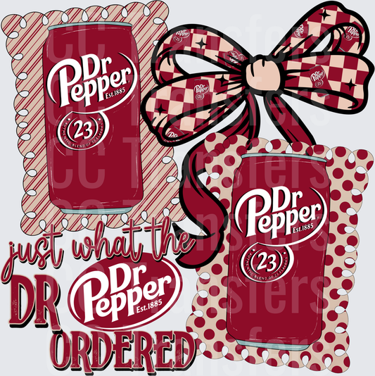 Just What The Doctor Ordered Soda Can Coquette Bow (DTF)