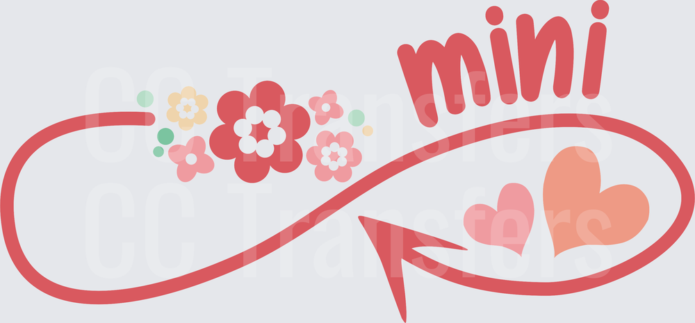 Mini Infinity Arrow Floral Hearts Design (DTF)