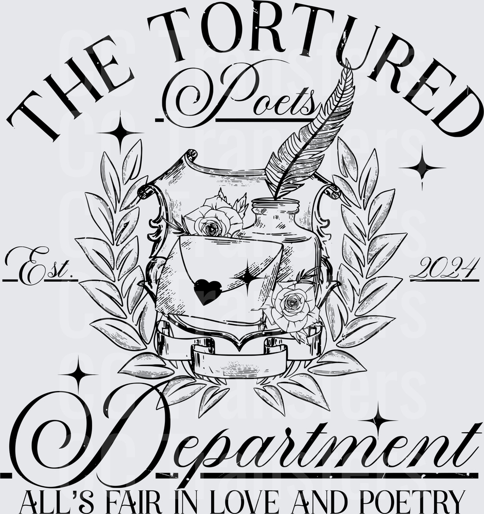 Tortured Poets Department Est 2024 Crest Design (DTF)