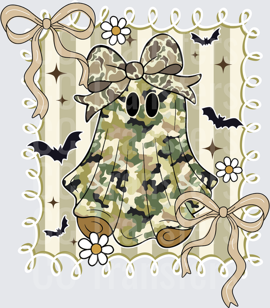 Camo Ghost Bow Bats Daisies Halloween (DTF)
