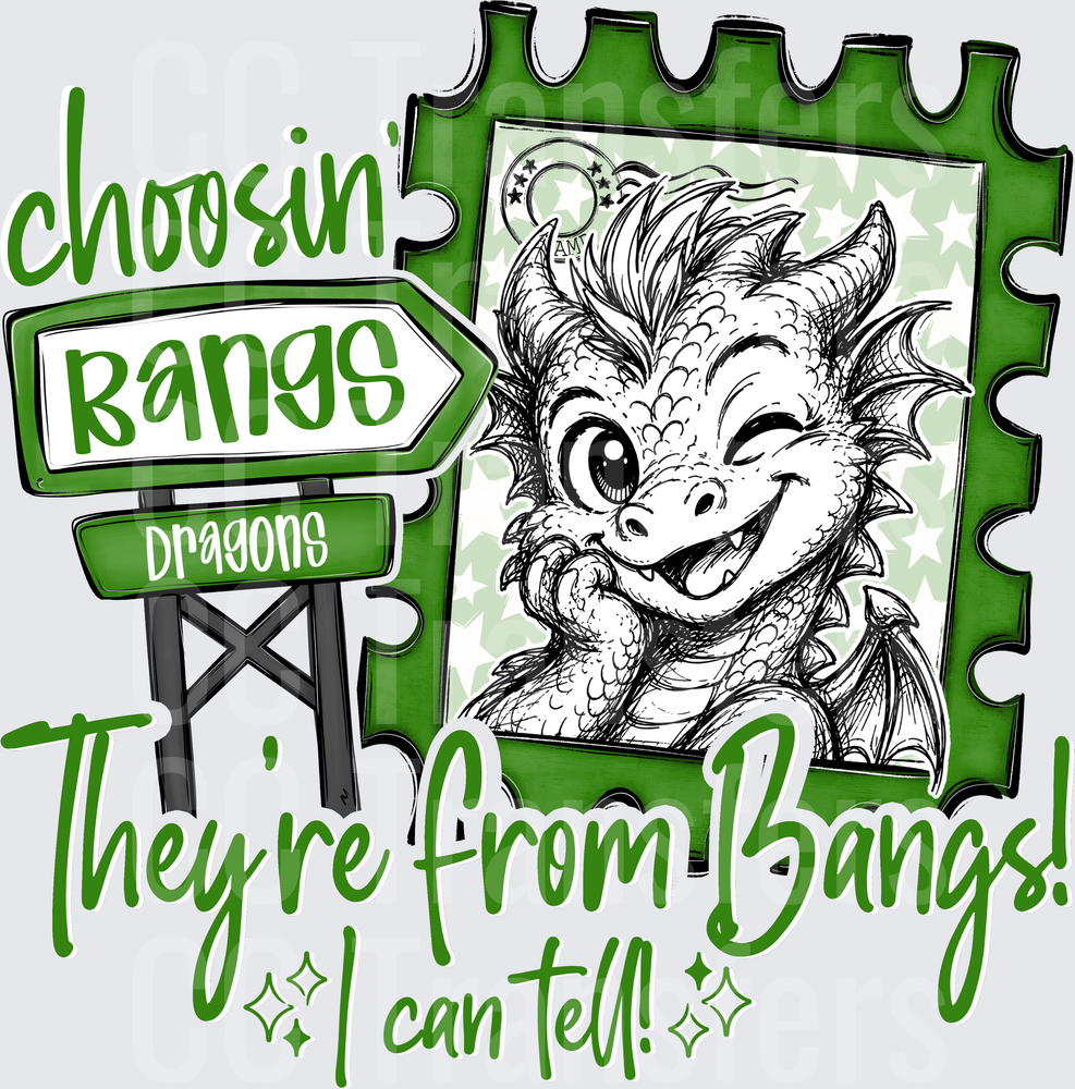 Choosin Bangs Dragons They're From Bangs I Can Tell (DTF)
