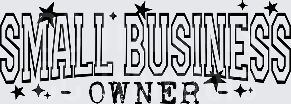 Small Business Owner Bold Varsity Star Typography (DTF)