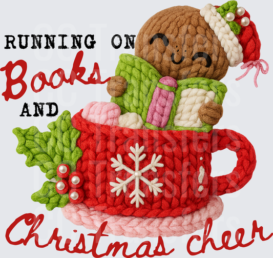 Running On Books And Christmas Cheer Crochet Gingerbread (DTF)