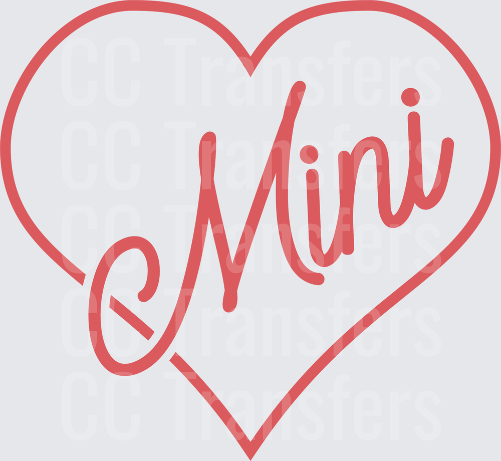 Cursive Mini Script Inside Heart Outline (DTF)