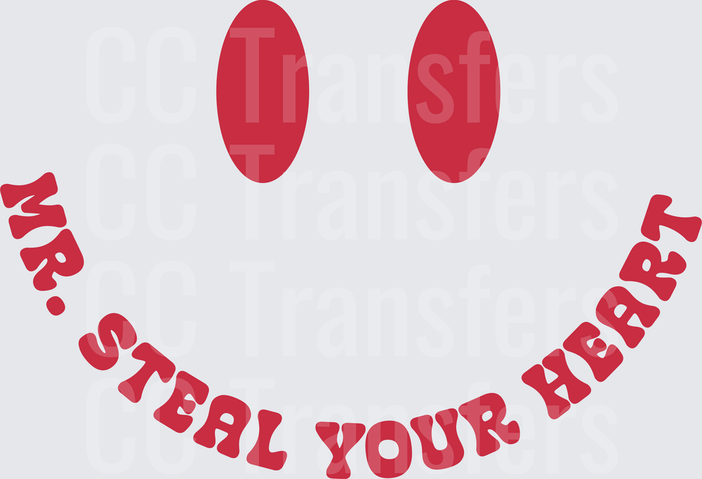 Mr. Steal Your Heart Red Smiley Face (DTF)
