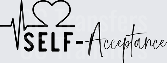 Self-Acceptance Heartbeat Line Heart Graphic (DTF)
