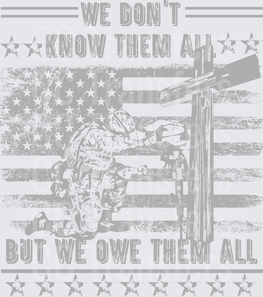We Don't Know Them All But We Owe Them All Soldier (DTF)
