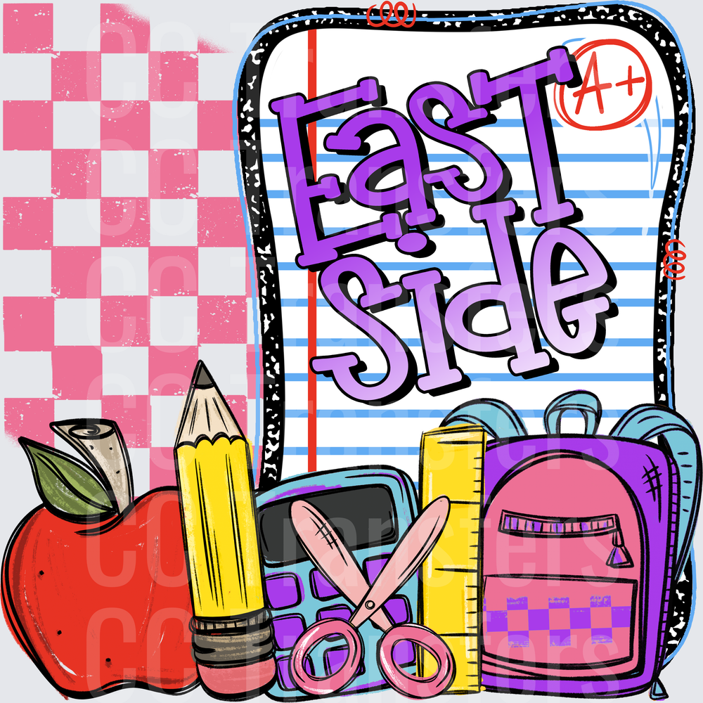 East Side School Supplies Back To School Notebook (DTF)