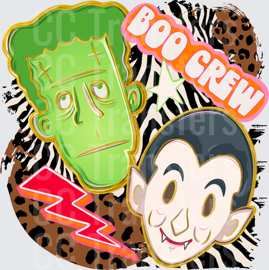 Boo Crew Frankenstein Vampire Halloween Monster Squad (DTF)
