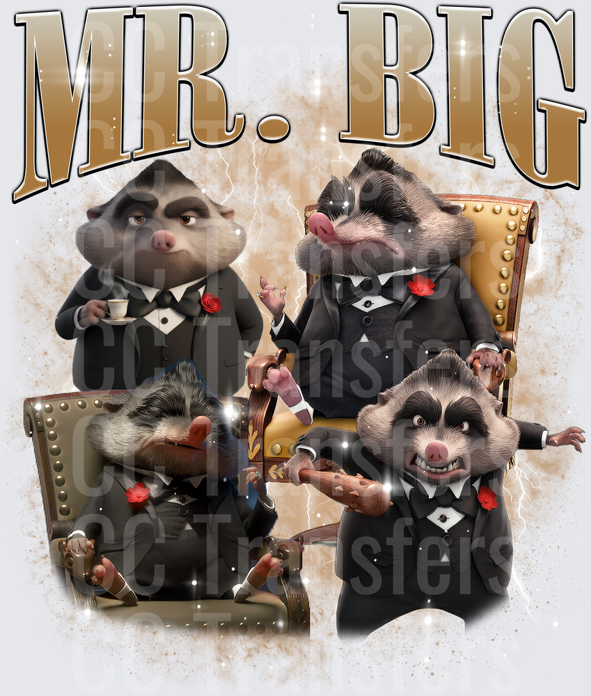 Mr. Big Arctic Shrew Mafia Boss Four Poses (DTF)