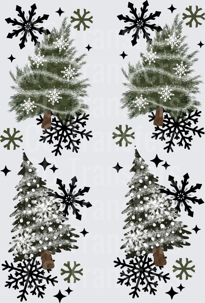 Let It Snow Transfer - Sleeve Black