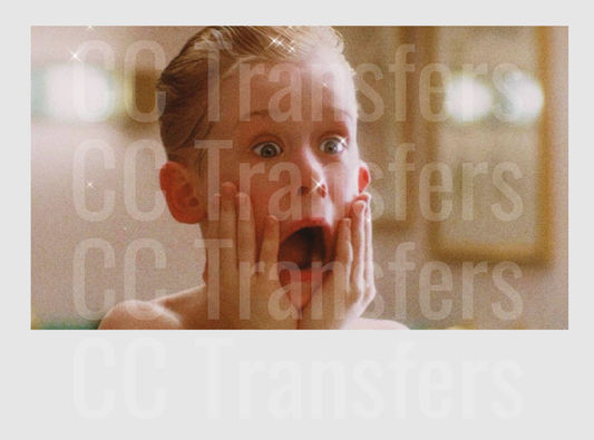 Shocked Boy Hands On Face Open Mouth Expression (DTF)