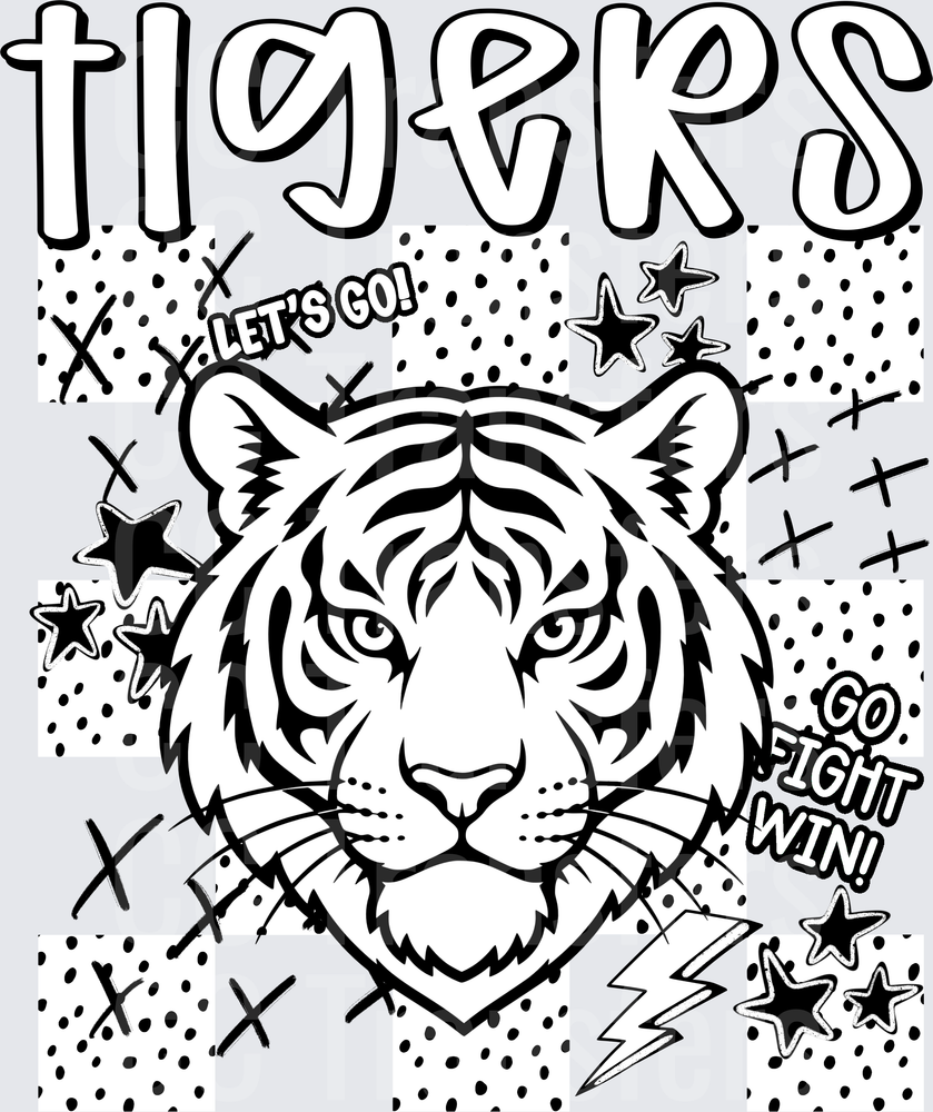 Tigers DottiesAnd Doodles (DTF)