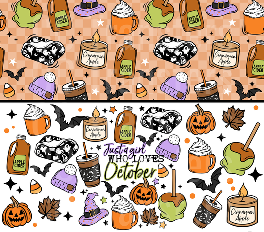 Just A Girl Who Loves October Halloween Fall Icons (DTF)